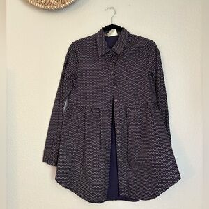 Maeve Anthropologie Blouse Tunic Small Layered Look 100% Cotton EUC